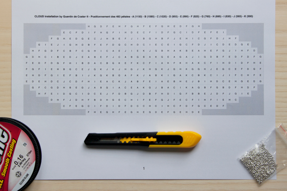 Art，Cloud，Lampshade，Nylon thread，stainless steel，