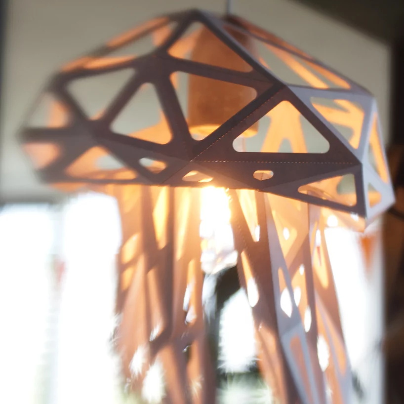 Lamp design，Paper，Jellyfish lampshade，