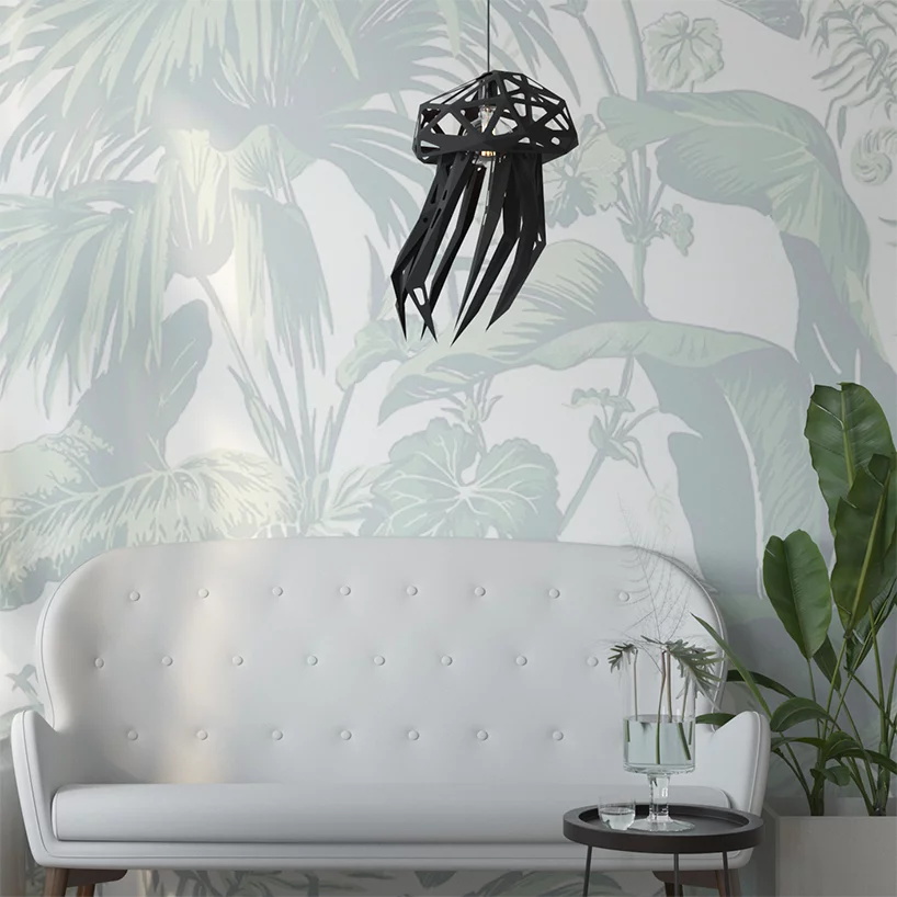 Lamp design，Paper，Jellyfish lampshade，