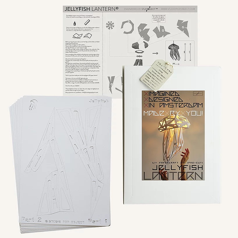 Lamp design，Paper，Jellyfish lampshade，