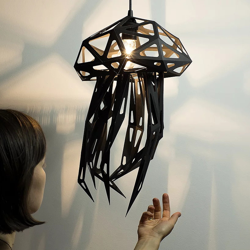 Lamp design，Paper，Jellyfish lampshade，