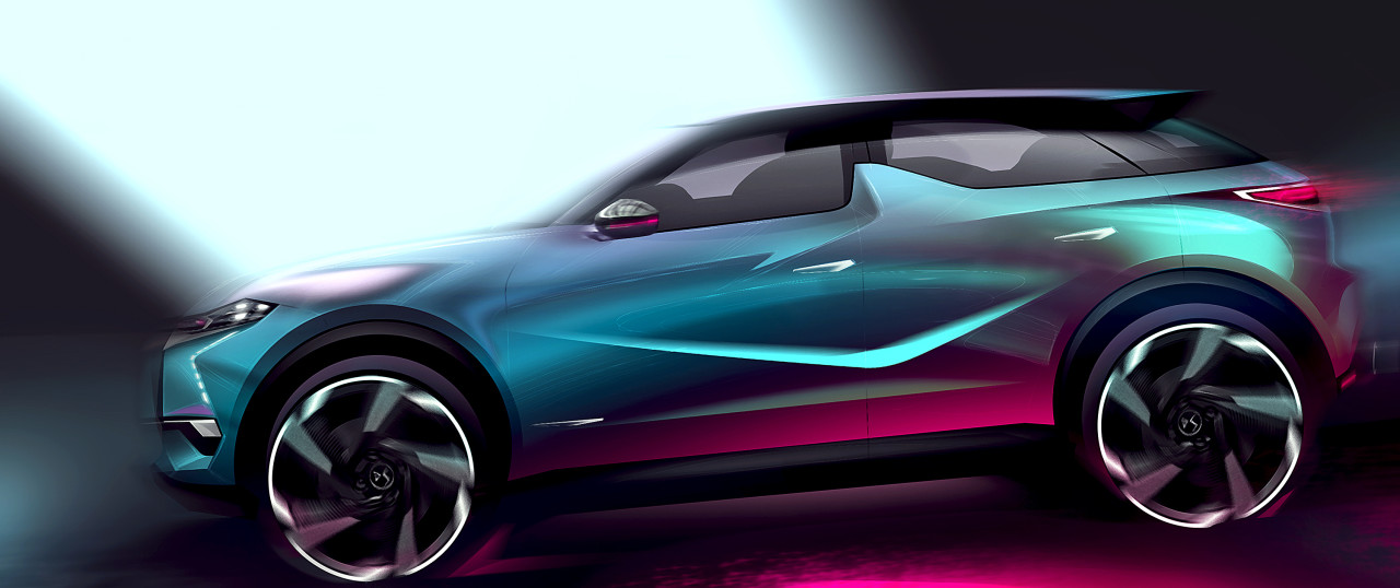 sketch，vehicle，DS3 Crossback，