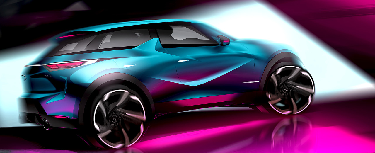 sketch，vehicle，DS3 Crossback，