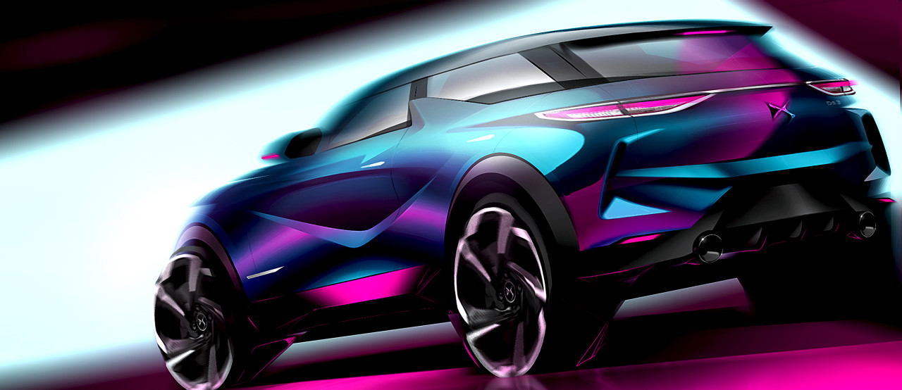 sketch，vehicle，DS3 Crossback，