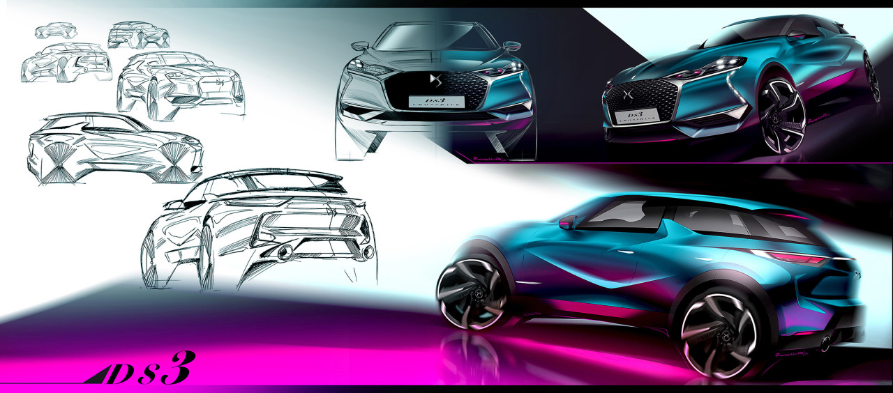 sketch，vehicle，DS3 Crossback，