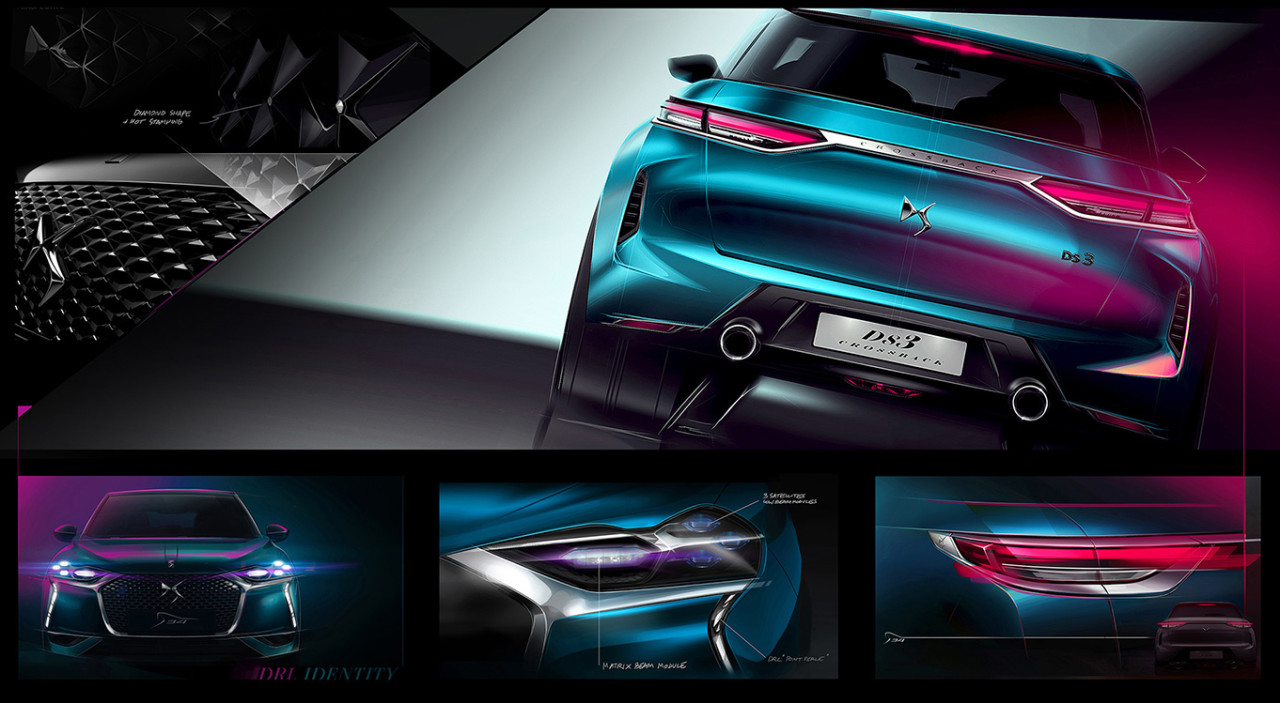 sketch，vehicle，DS3 Crossback，
