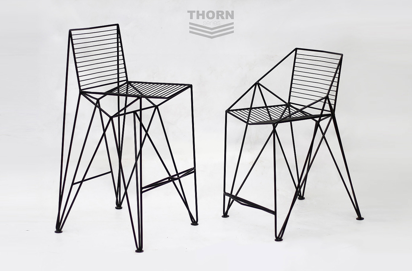 product design，Thorn-2，Metal bar chair，