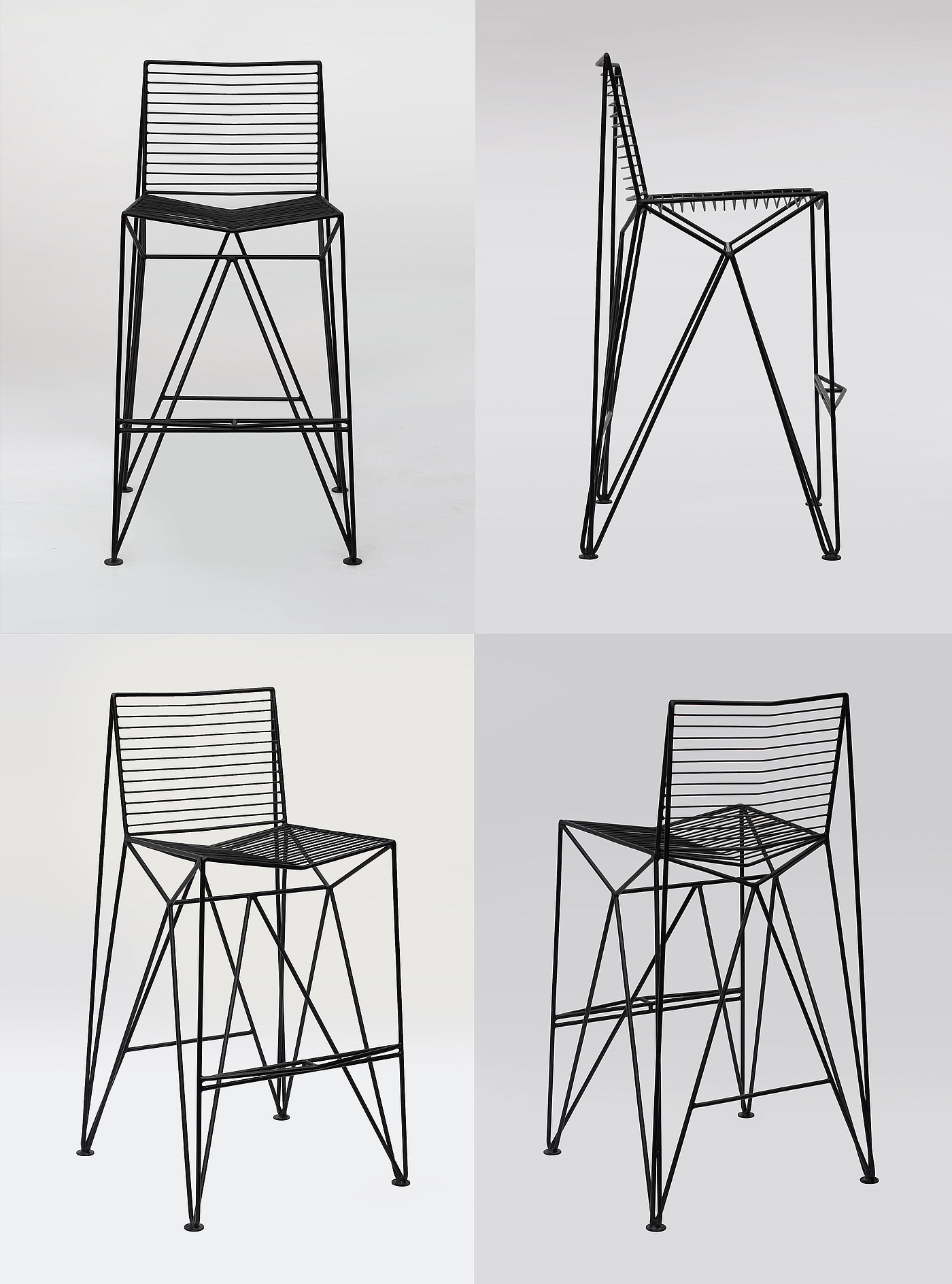 product design，Thorn-2，Metal bar chair，