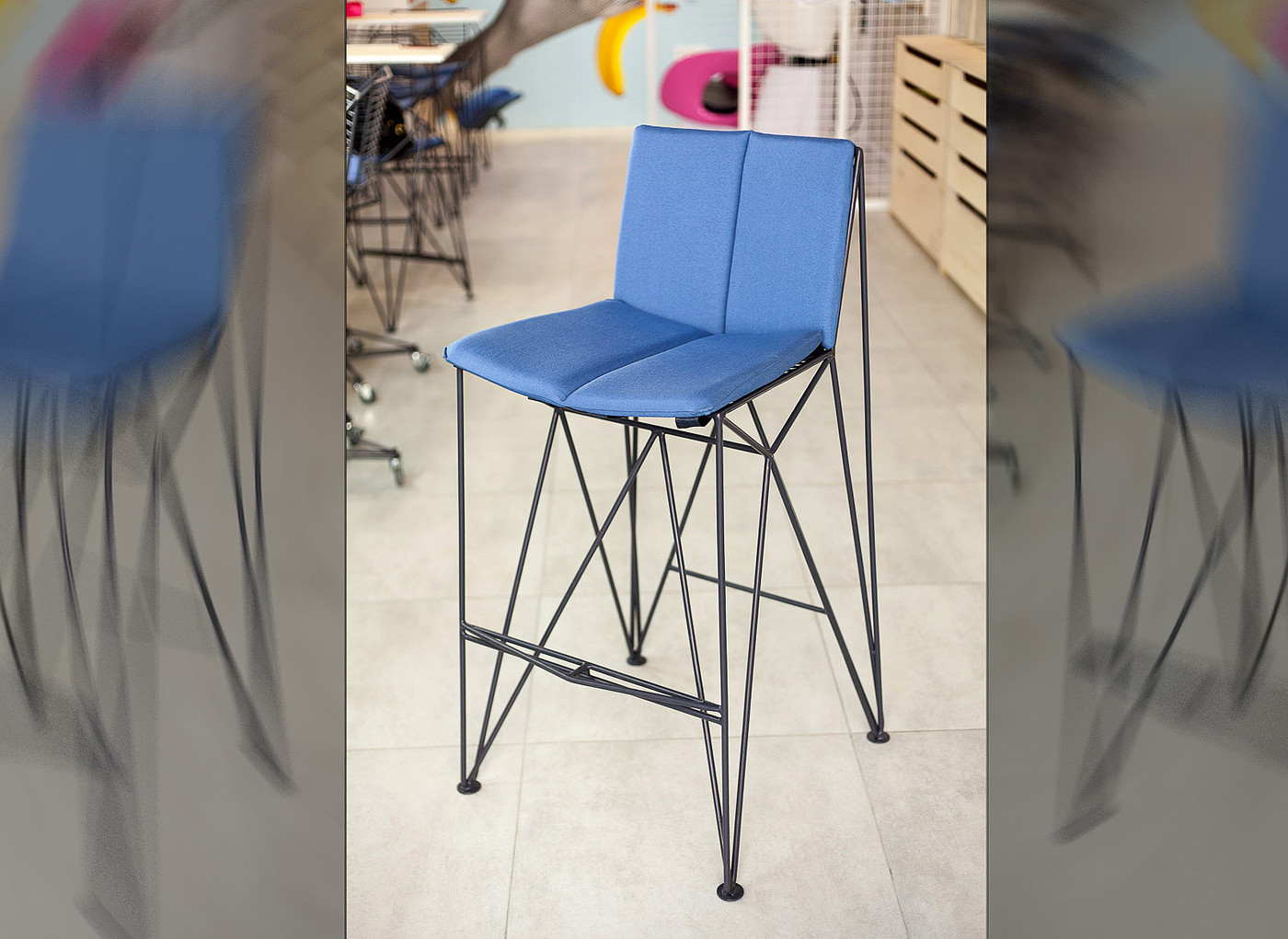 product design，Thorn-2，Metal bar chair，