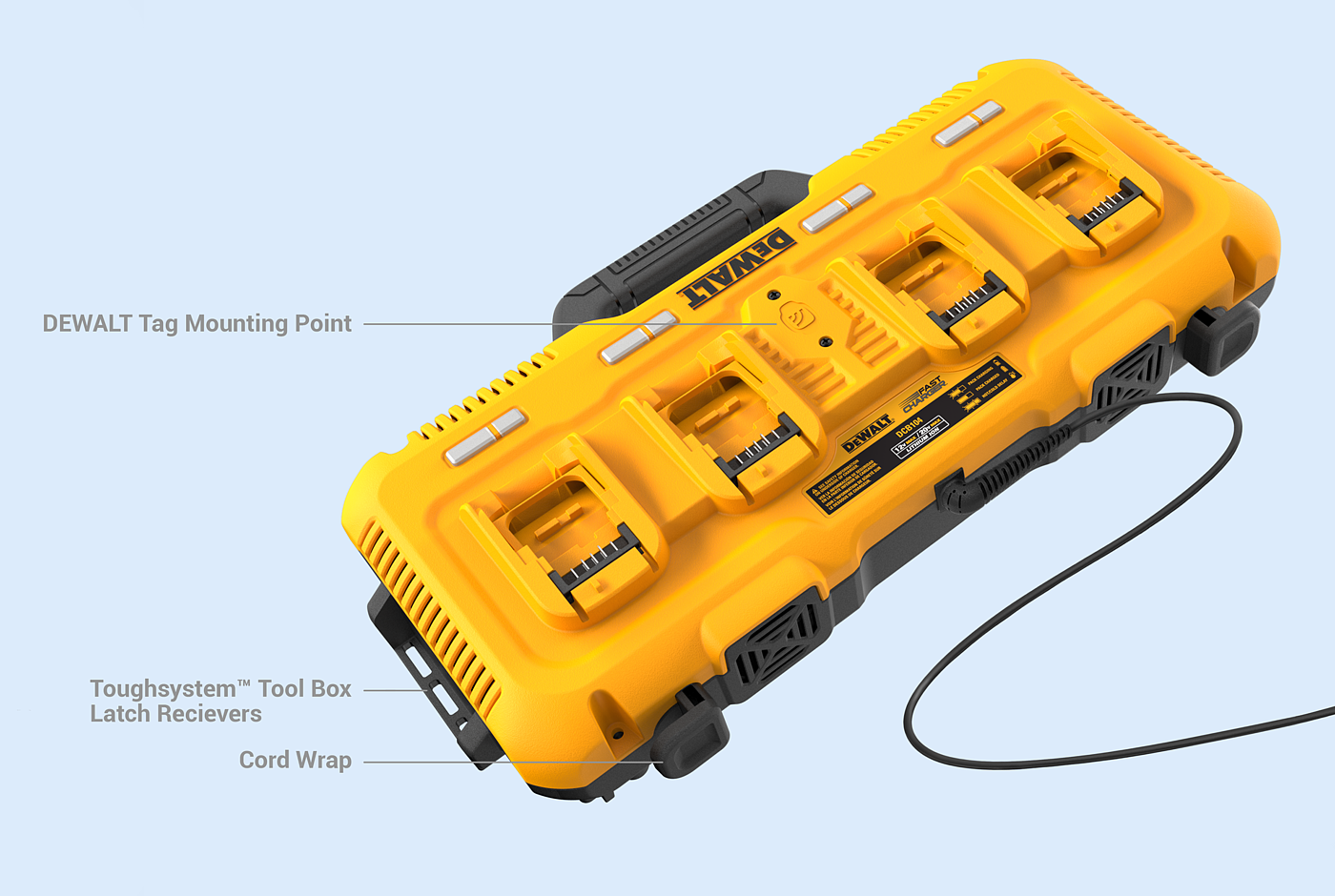 产品设计，多端口同步快速充电器，dewalt，