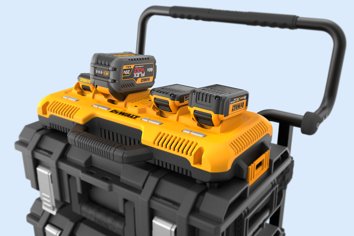 product design，Multi port synchronous fast charger，dewalt，
