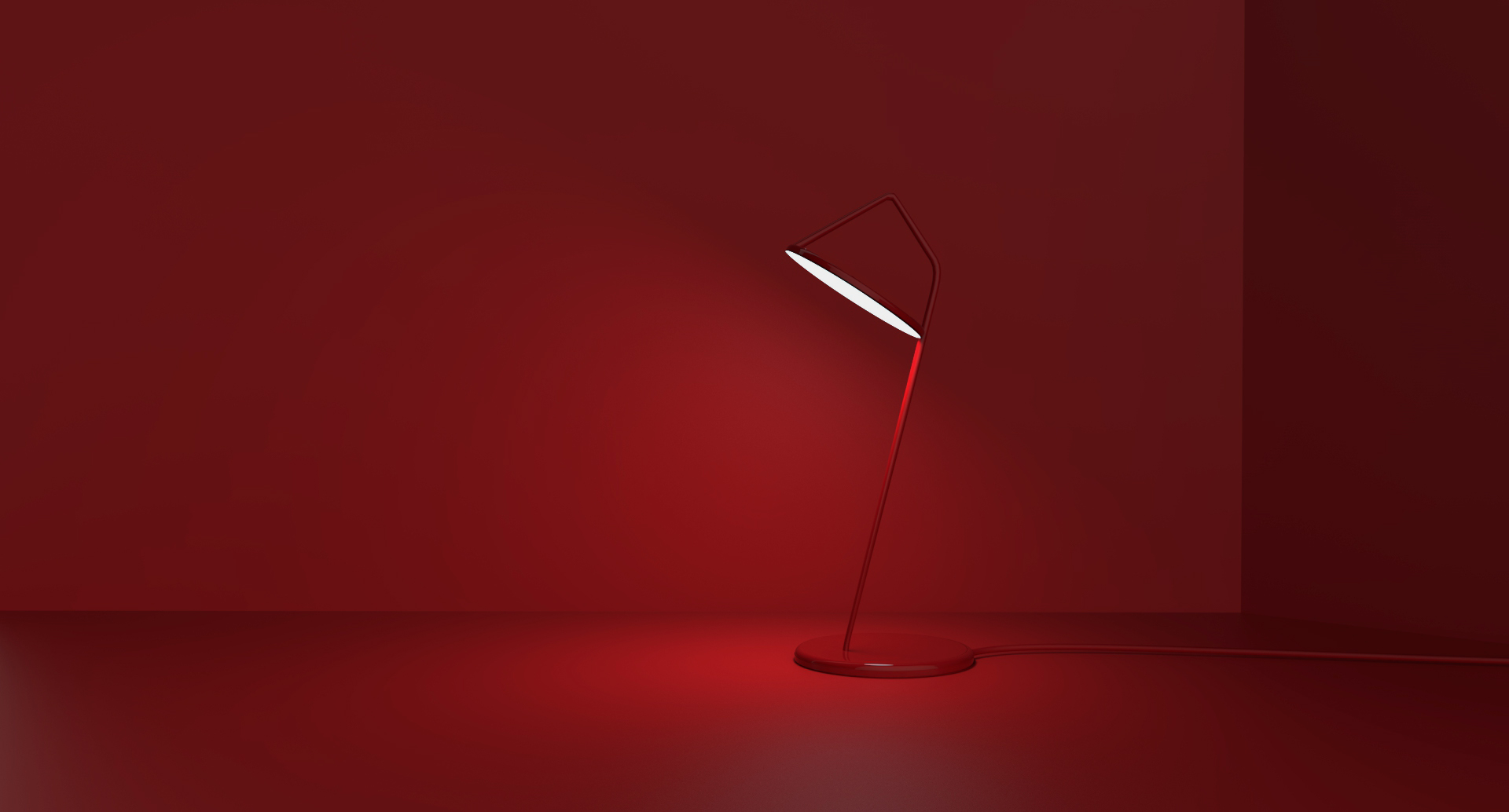 Metal，product design，Desk lamp，silhouette，