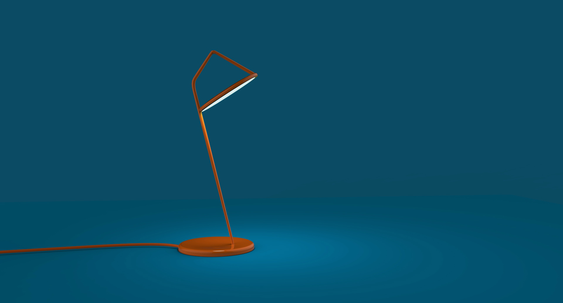 Metal，product design，Desk lamp，silhouette，