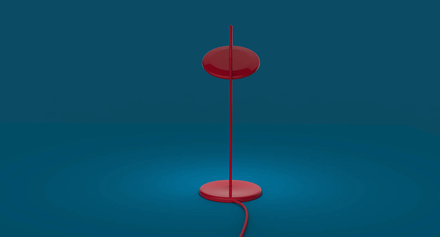 Metal，product design，Desk lamp，silhouette，