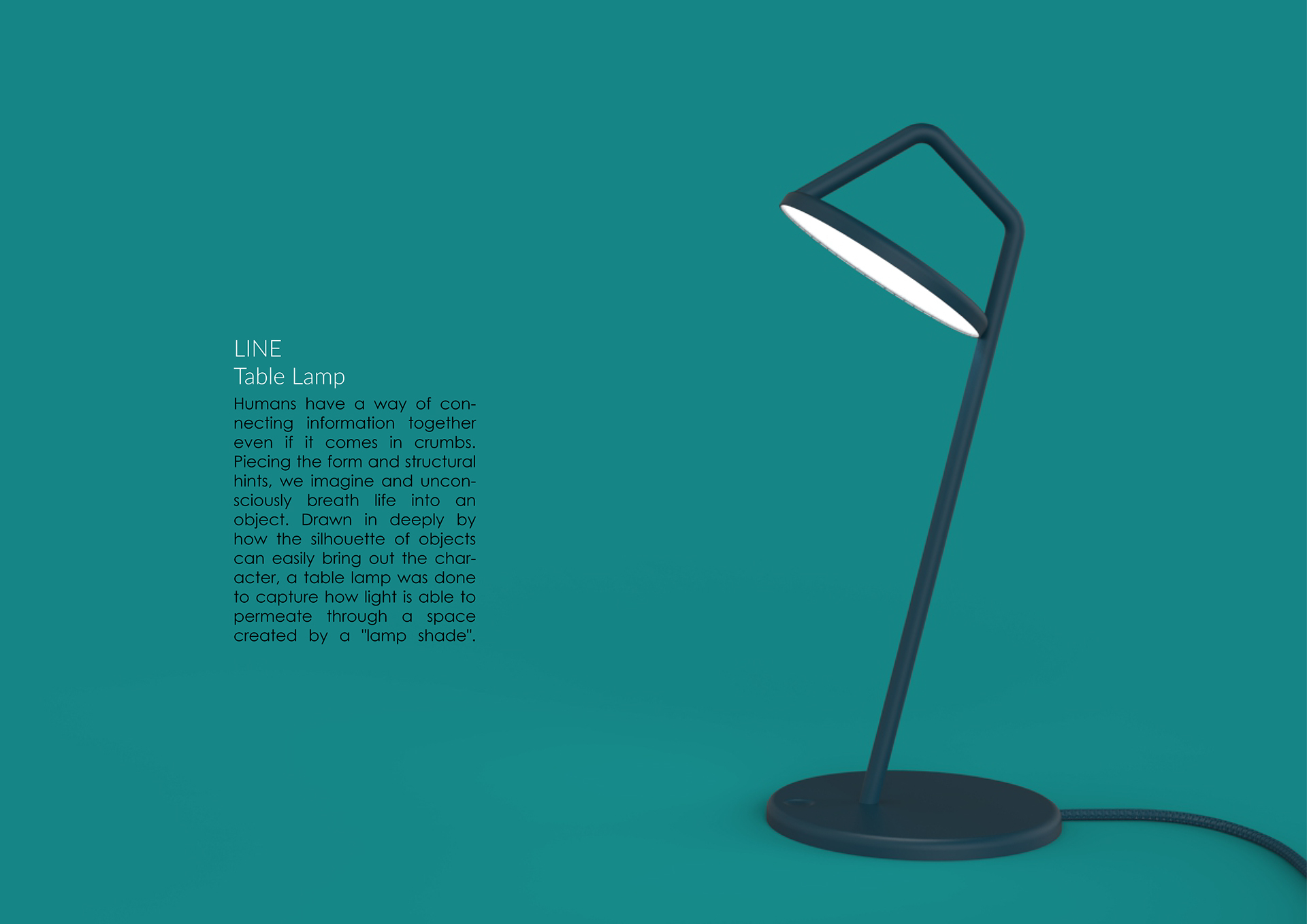 Metal，product design，Desk lamp，silhouette，