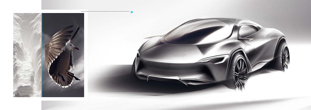 Automatic design，Sharp muscle lines，Air guide fin hole，Streamline shape，Performance SUV，