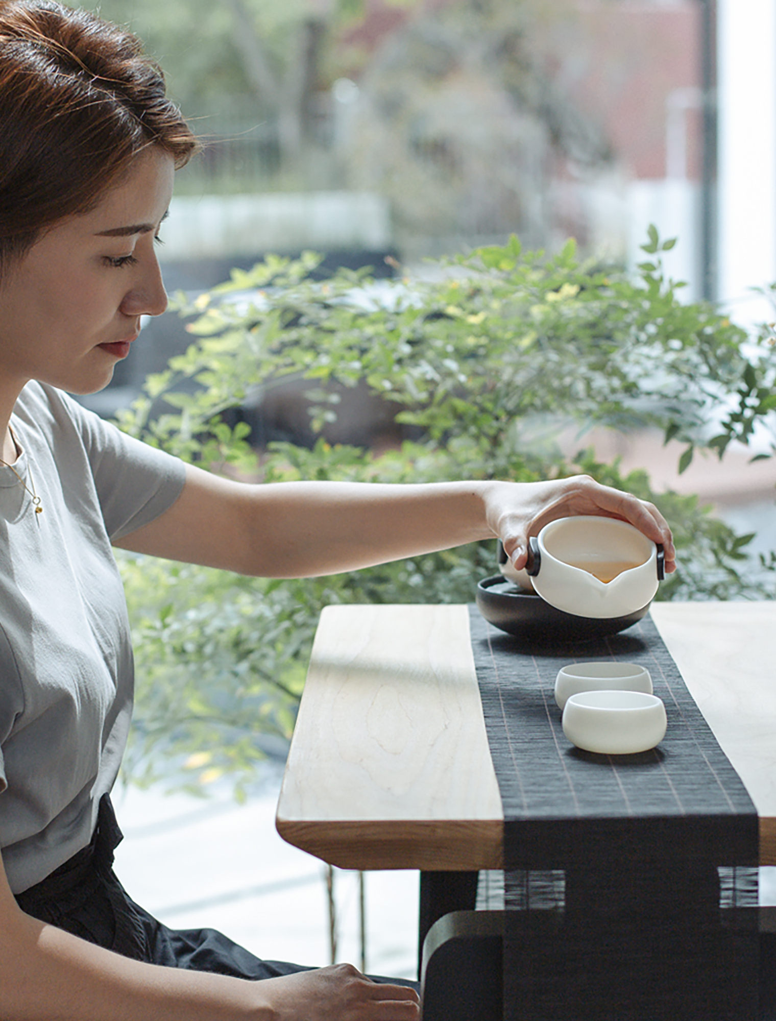 Home Furnishing，tea set，prodigy ，Kung Fu Tea，Design，White porcelain，