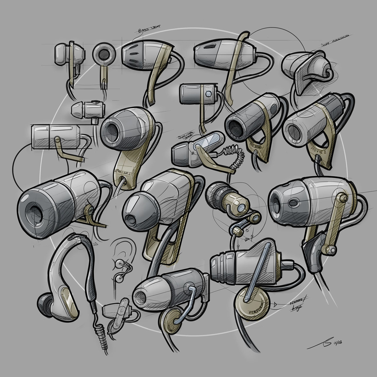 Hand drawn，Colored lead，marker pen，dried food，