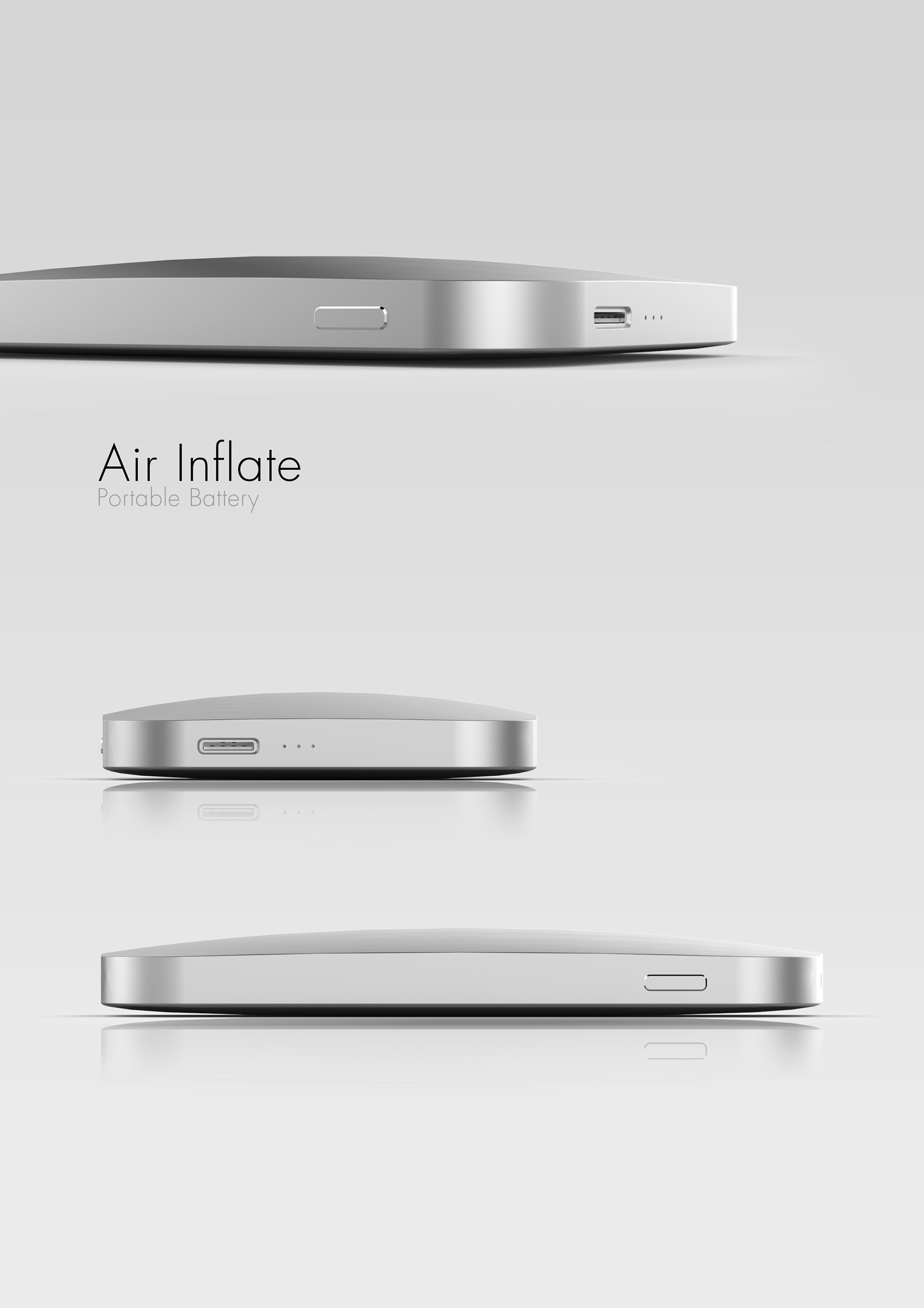 portable battery，Metal，Air Inflate，