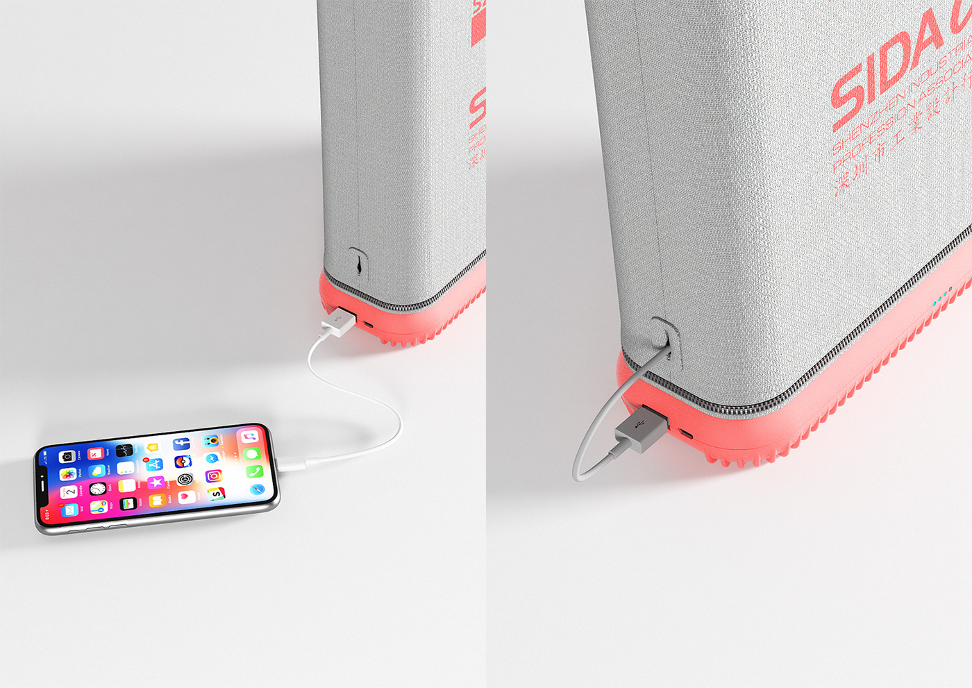 product design，industrial design，modularization，portable battery，reticule，package，