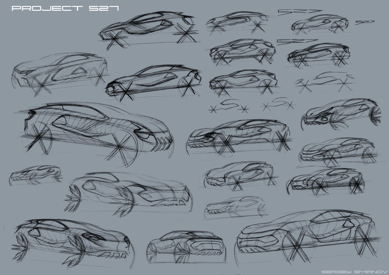design sketch，sketch，automobile，Andre kirillo，