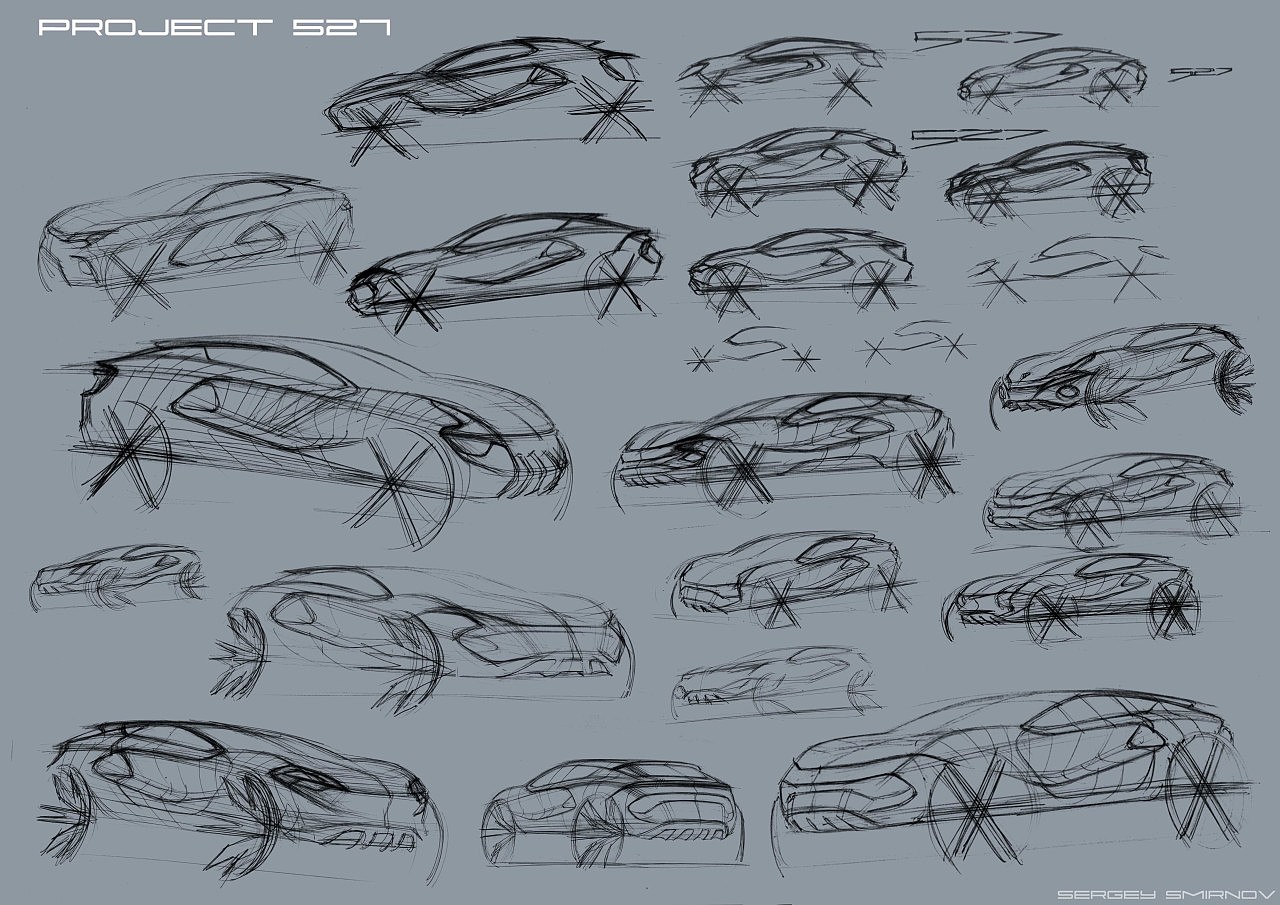design sketch，sketch，automobile，Andre kirillo，