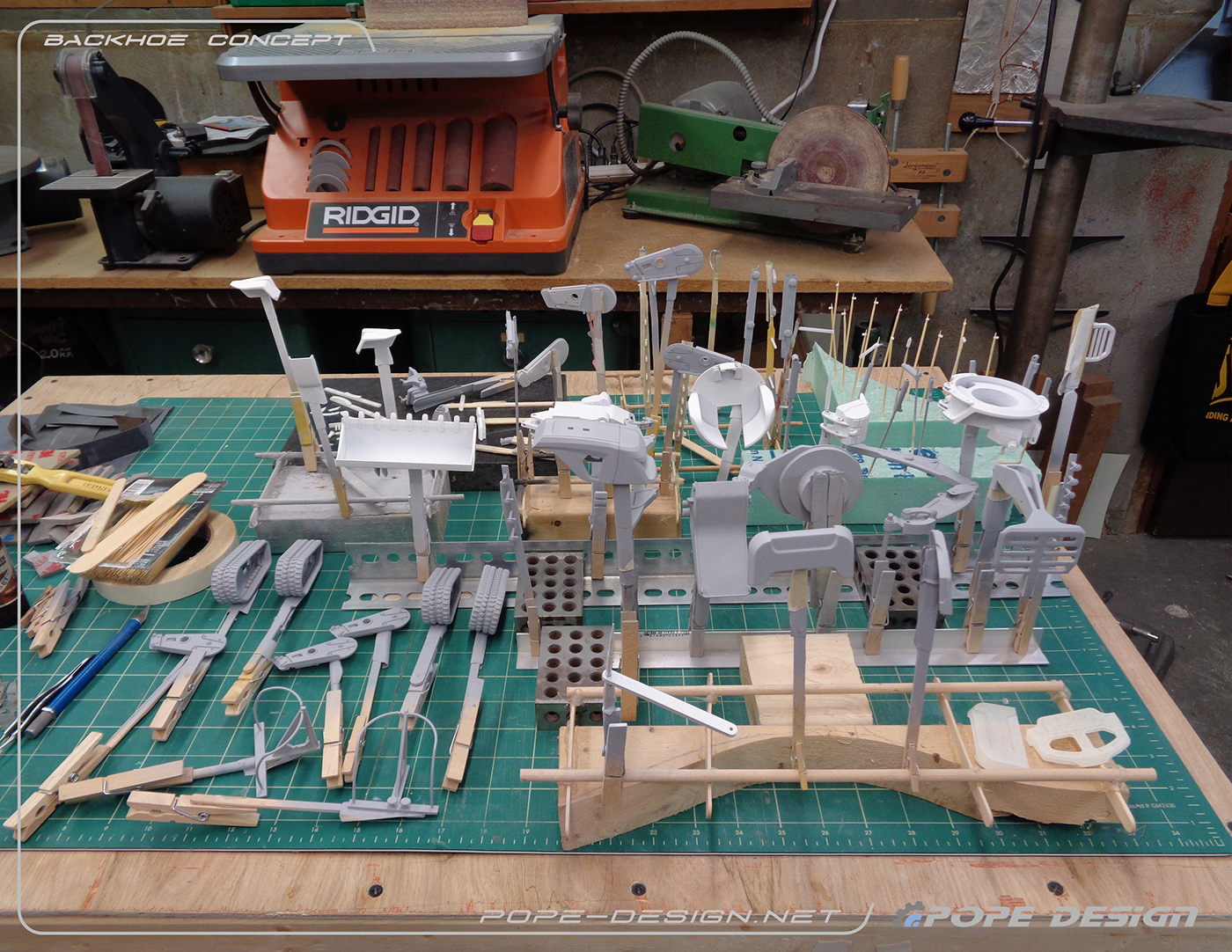 Backhoe Concept，Model，concept，Backhoe excavator，