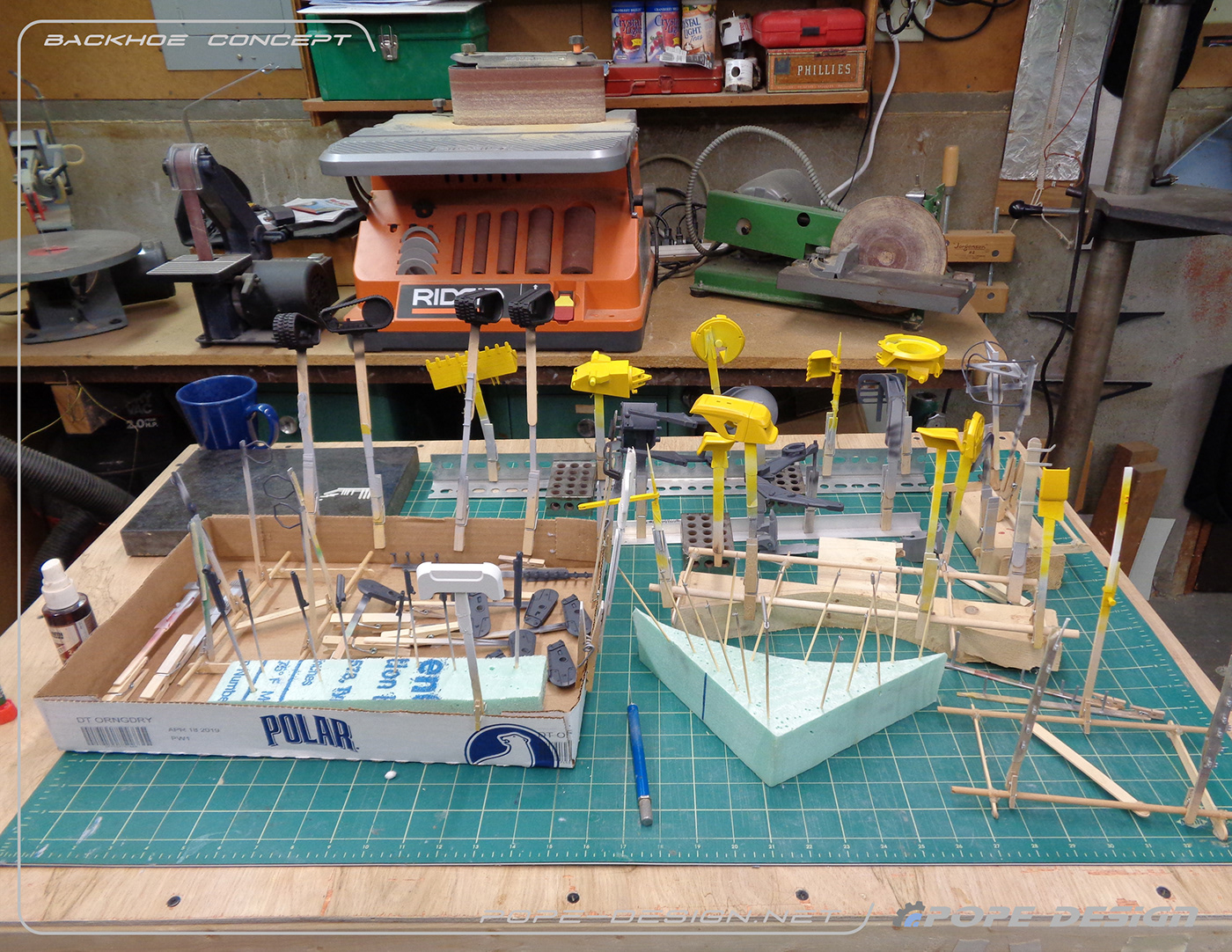 Backhoe Concept，Model，concept，Backhoe excavator，