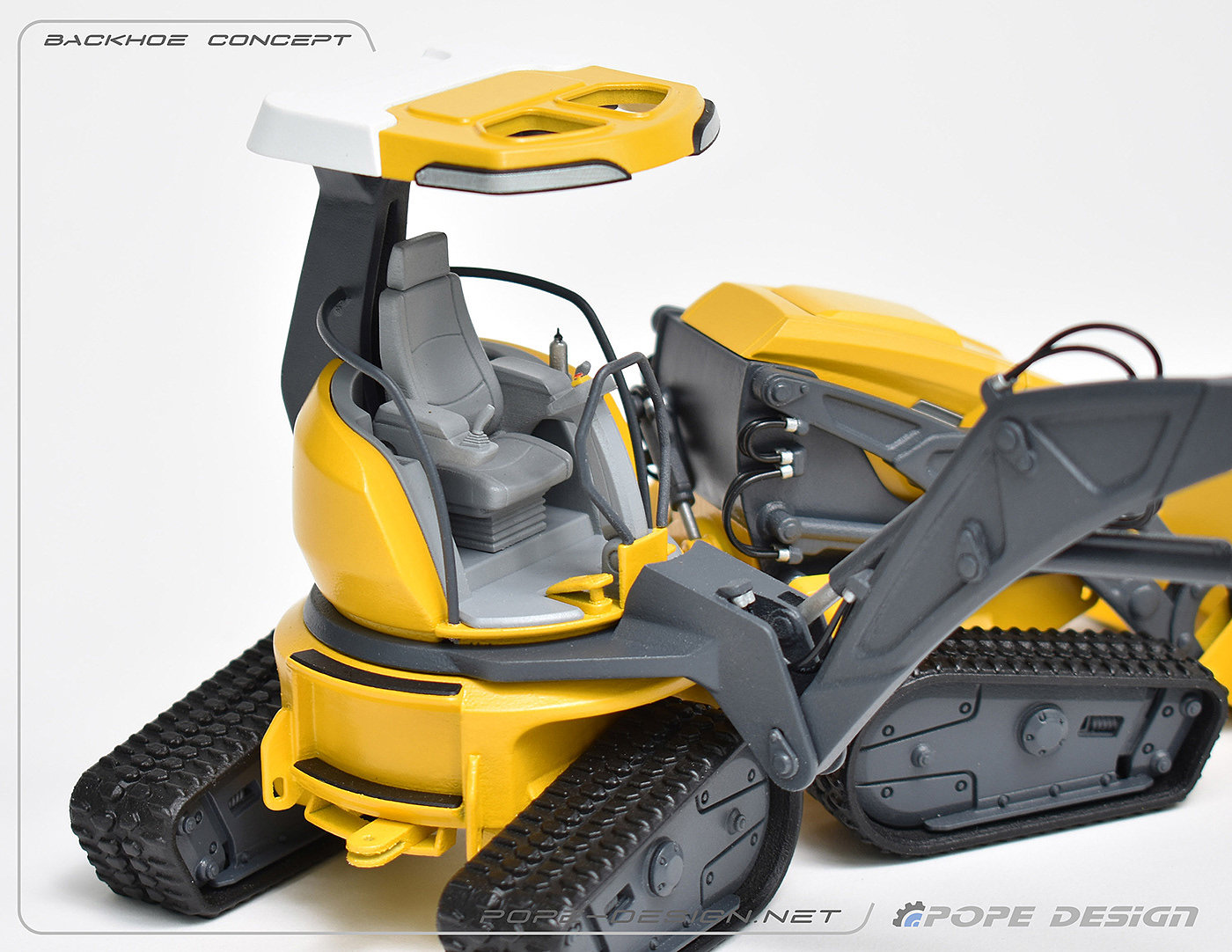 Backhoe Concept，Model，concept，Backhoe excavator，