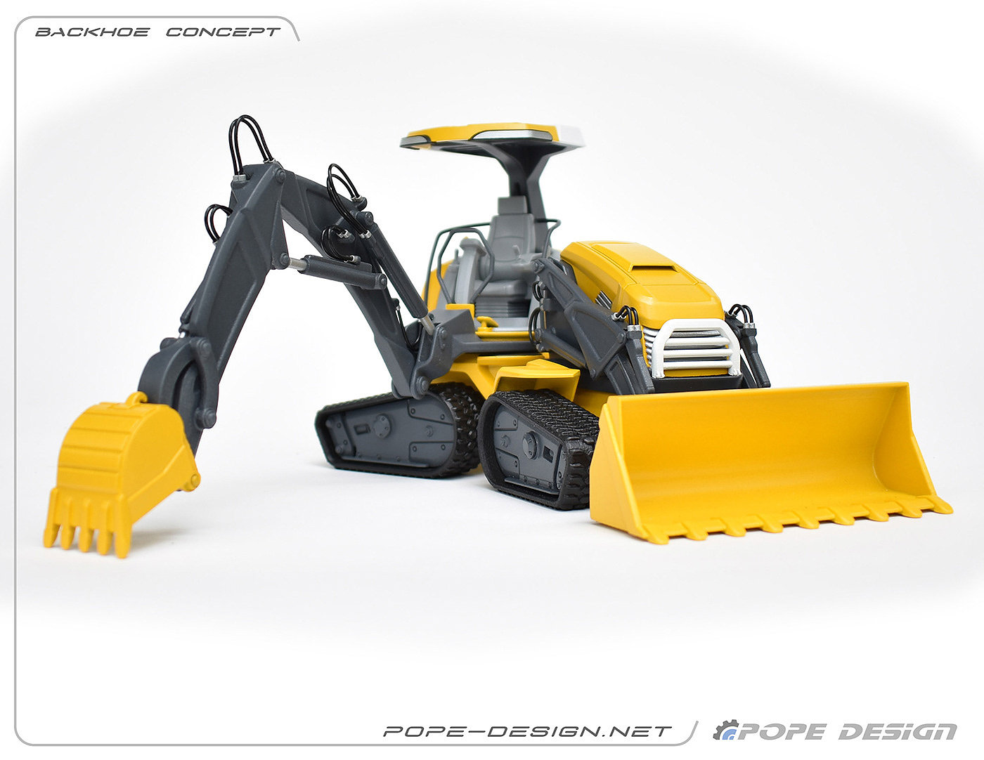 Backhoe Concept，模型，概念，反铲挖掘机，