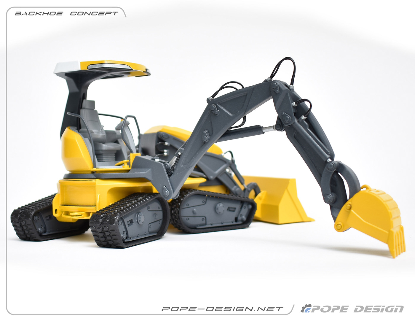 Backhoe Concept，Model，concept，Backhoe excavator，