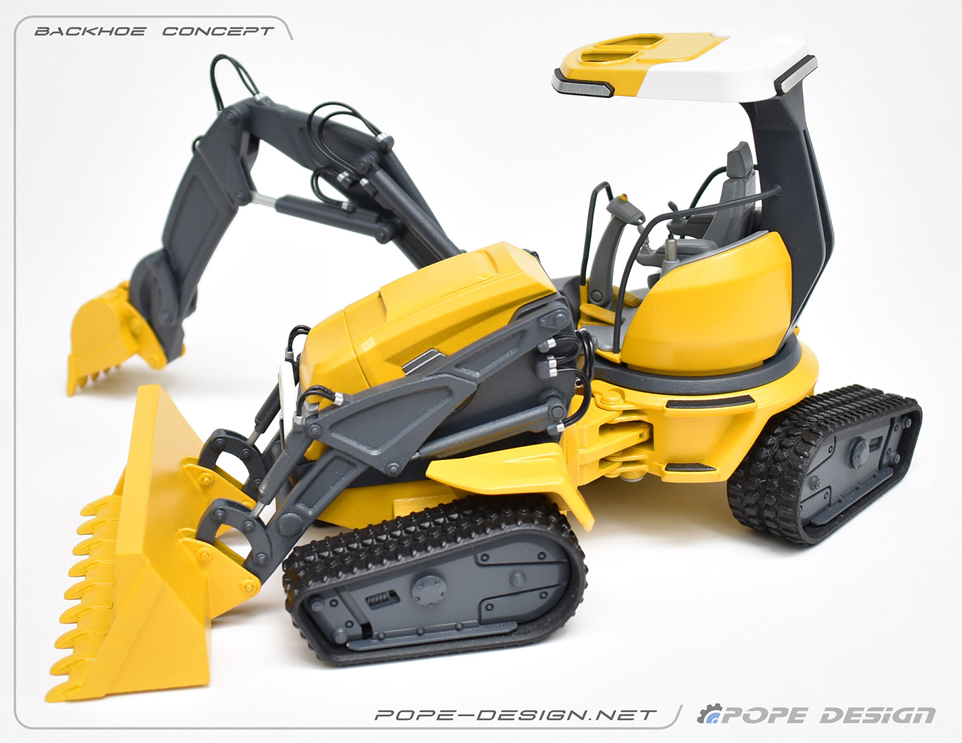 Backhoe Concept，Model，concept，Backhoe excavator，
