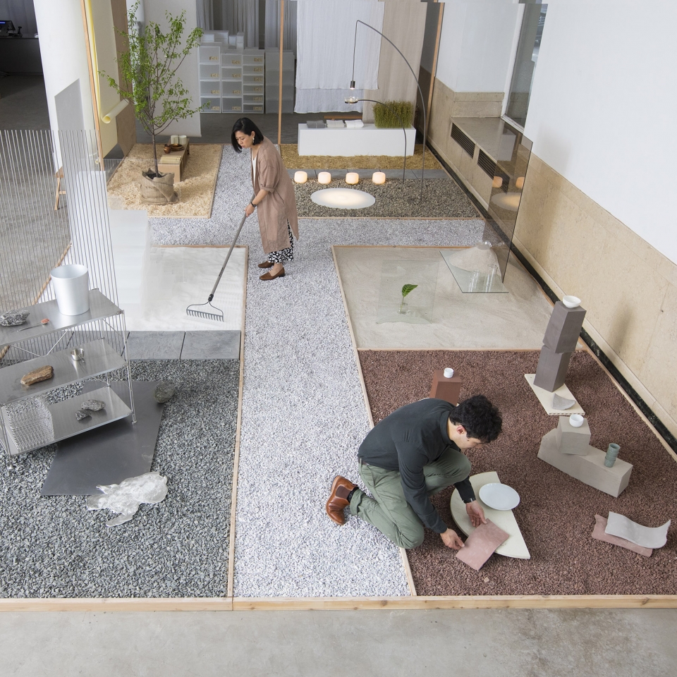 muji，tan，Model room，gardens，green，