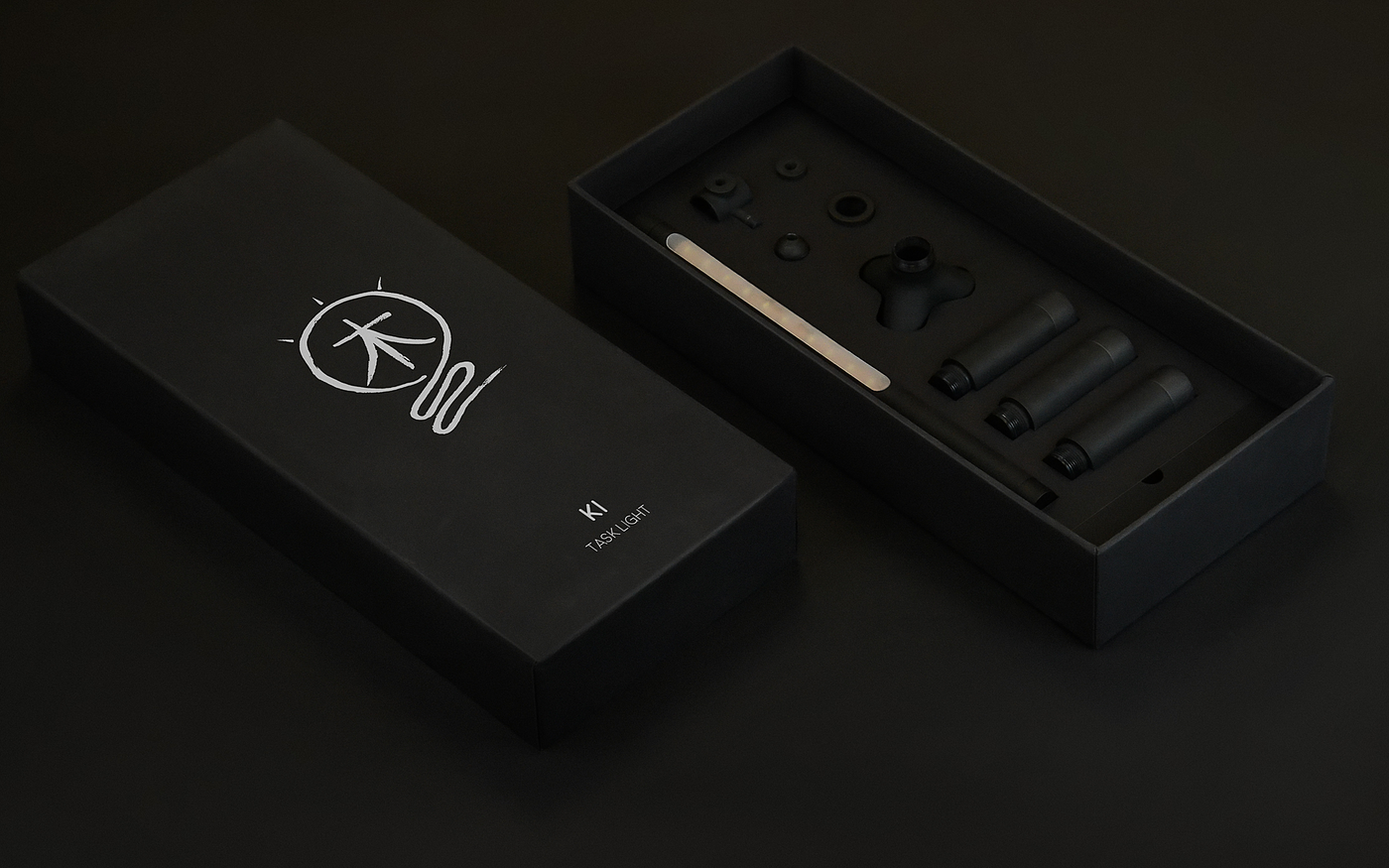 KI，Lamp design，black，