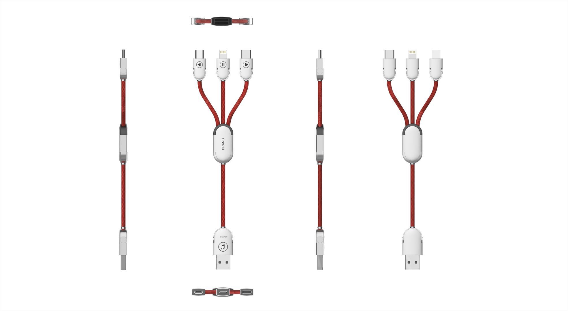 data line，One drag three data cable，
