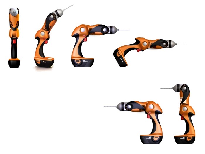 Tools and equipment，Electric drill，Hand drawn，