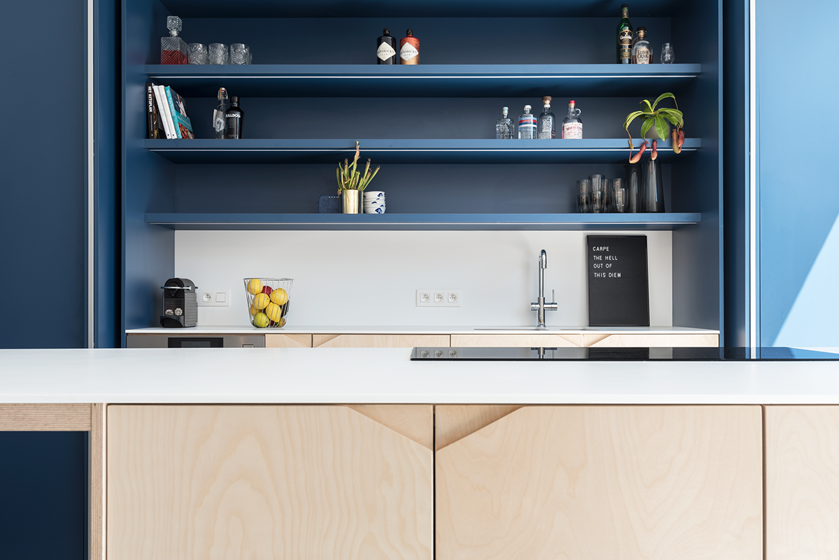 MAS studio，Belgium，kitchen，blue，New Gate，