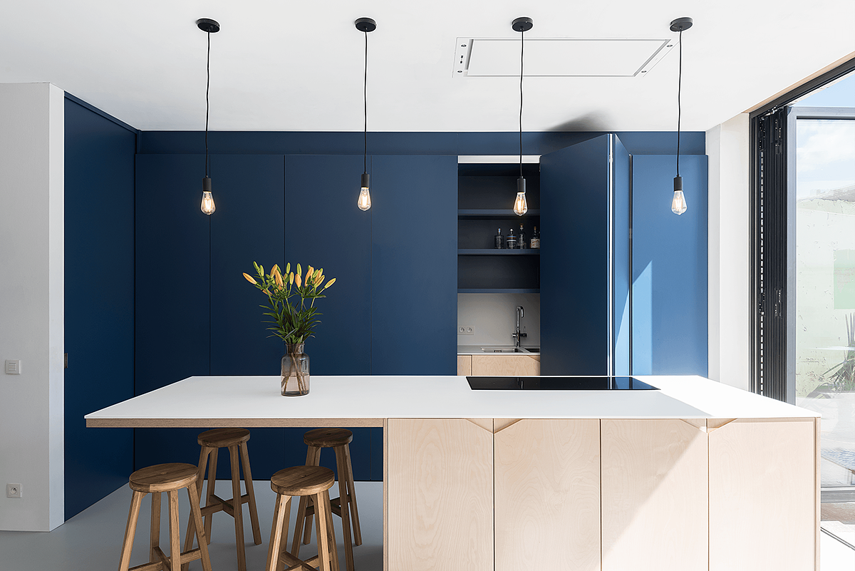 MAS studio，Belgium，kitchen，blue，New Gate，