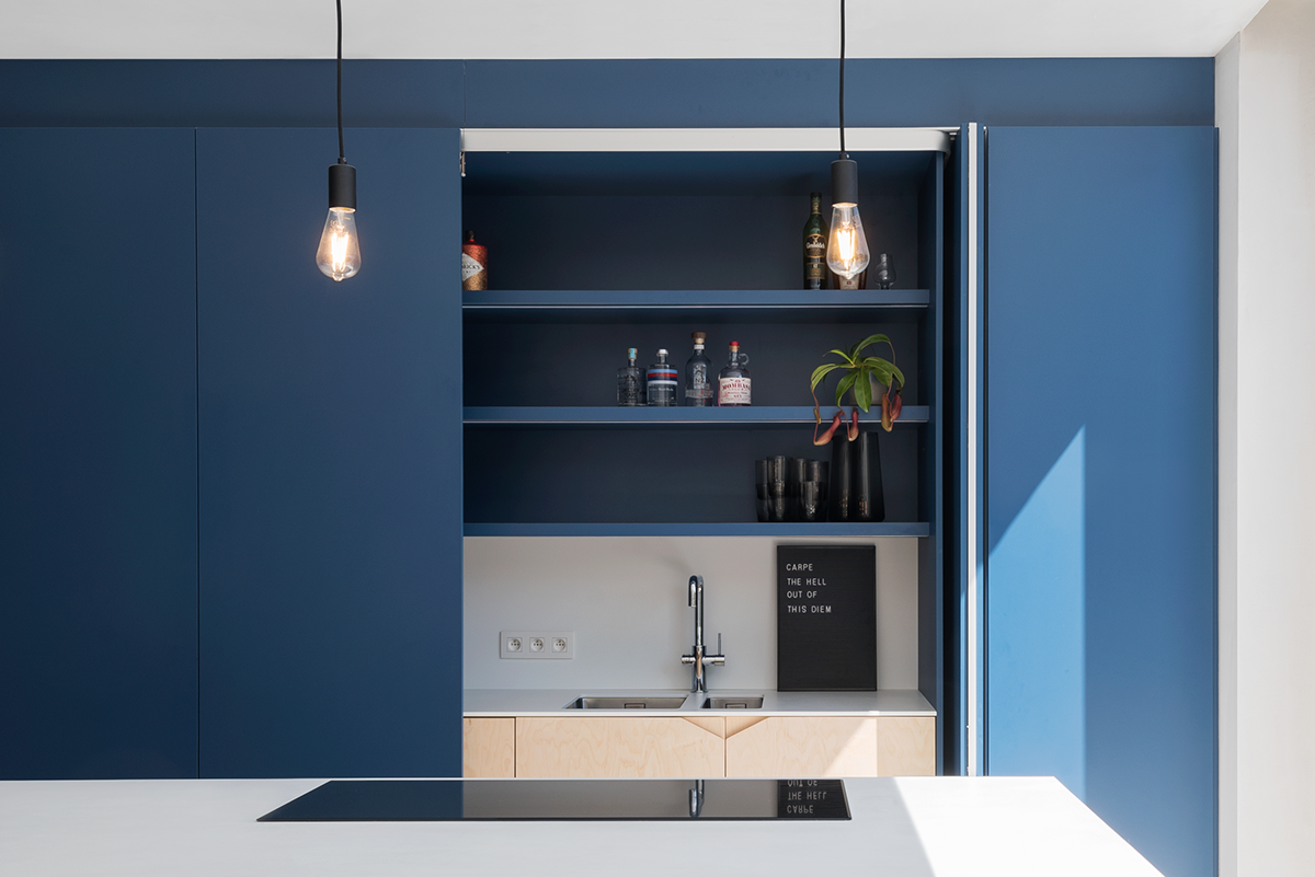 MAS studio，Belgium，kitchen，blue，New Gate，
