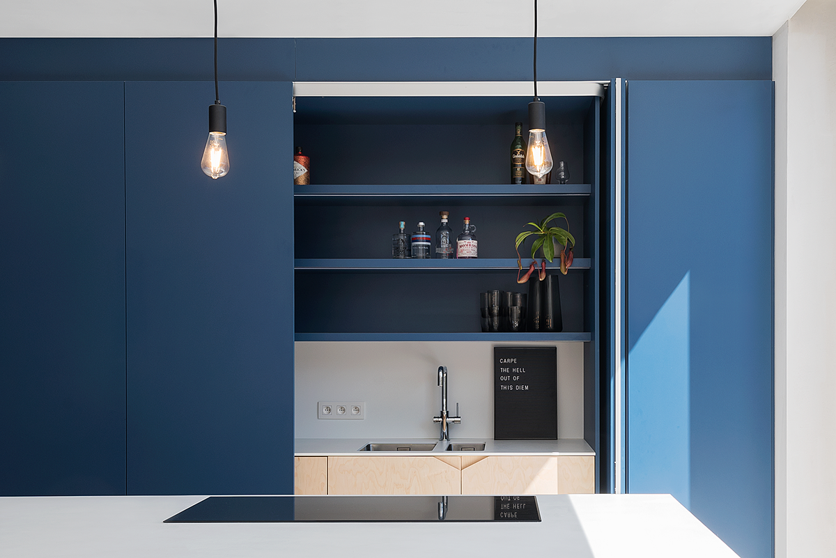 MAS工作室，比利时，厨房，蓝色，Nieuwpoort，