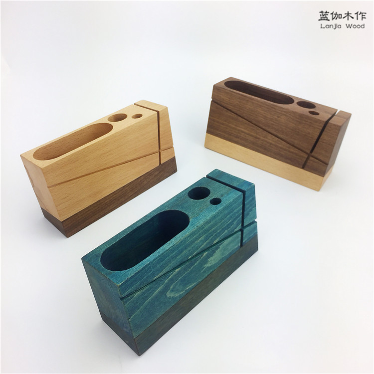 Desktop storage，Pen insert，Black walnut，solid wood，original，