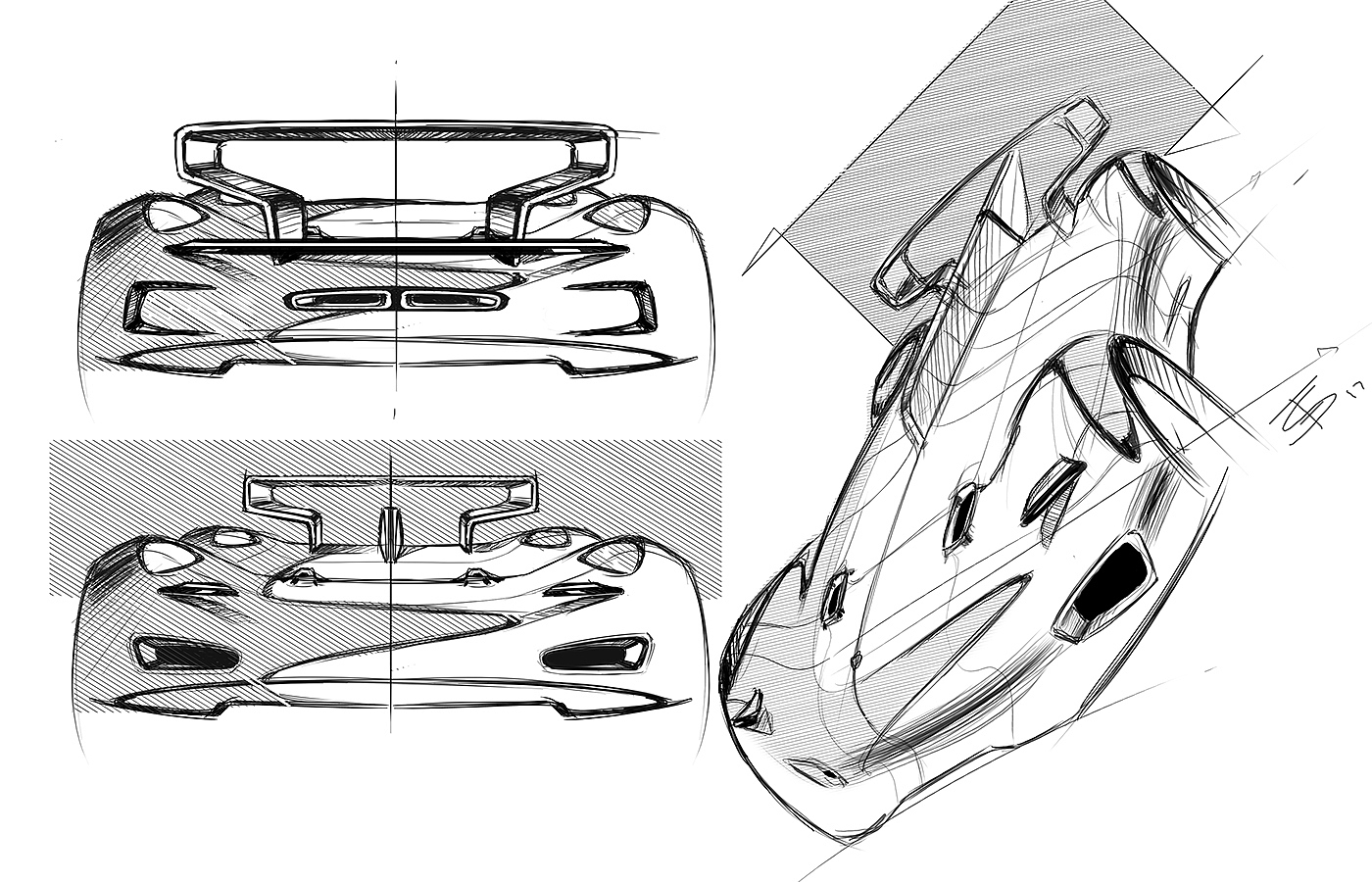 random，Sketches，汽车，草图，渲染，集合，品牌，