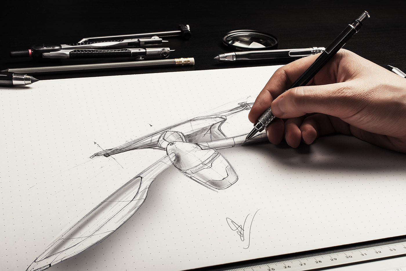 Three wings，sketch，UAV，concept，Concept Drone，I-KAAN，