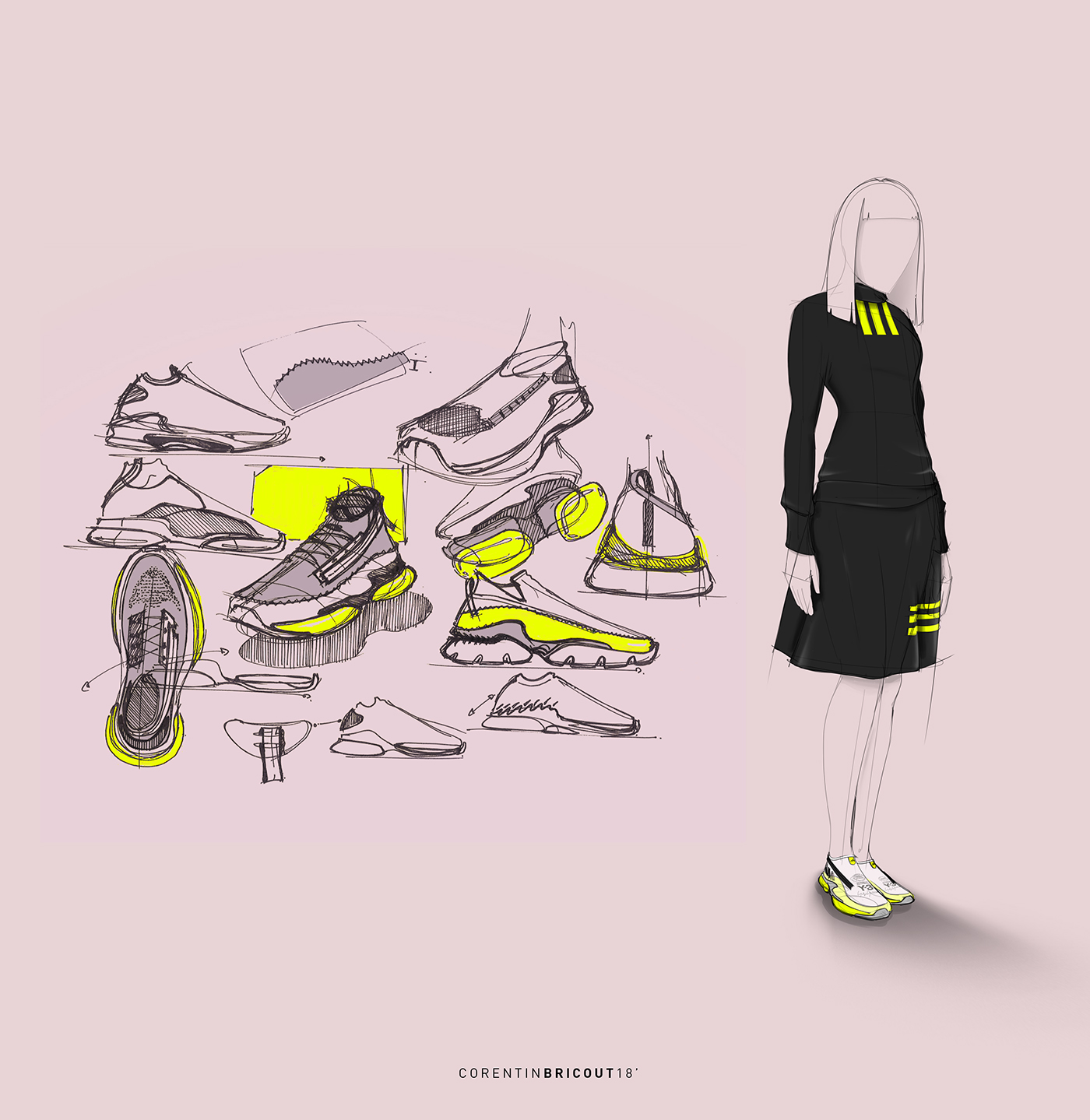 sketch，concept，shoes，Sketchbook 18'，Footwear & stuf，Hand drawn，