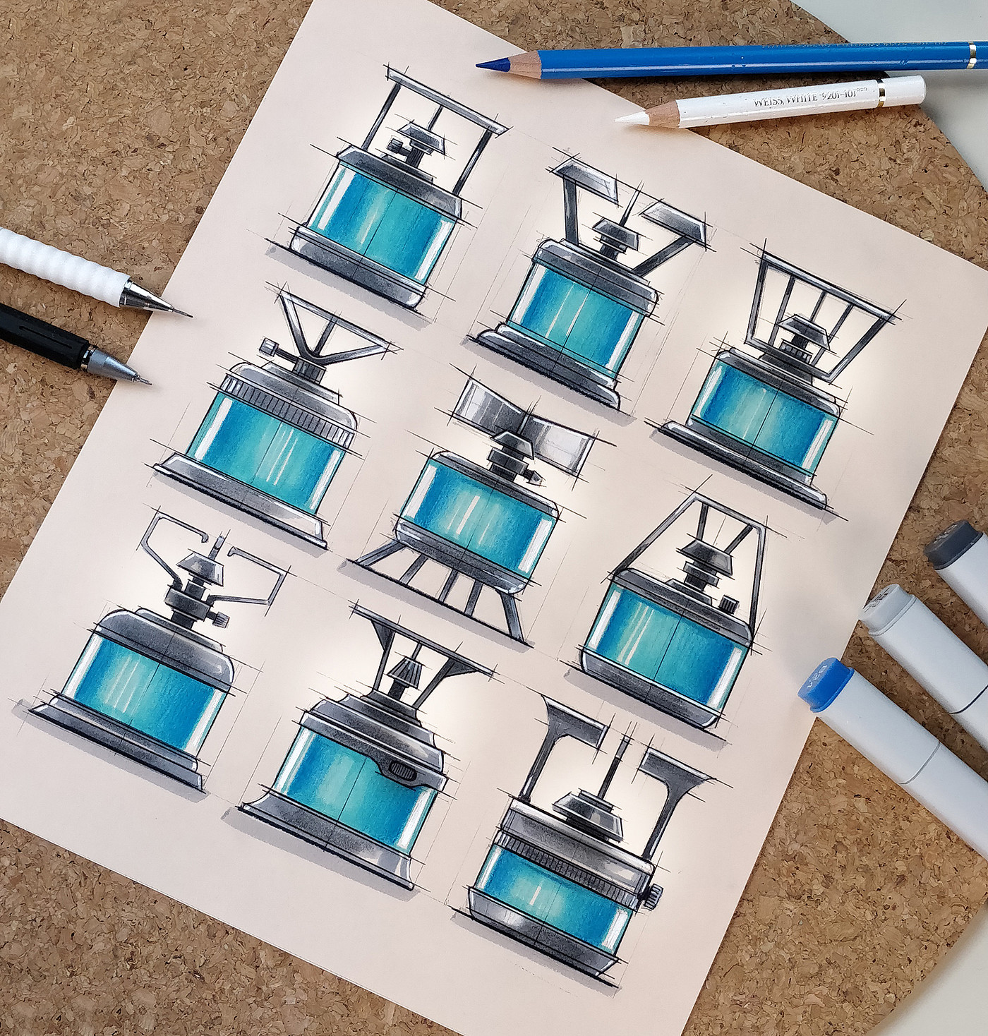Hand drawn，marker pen，product design，