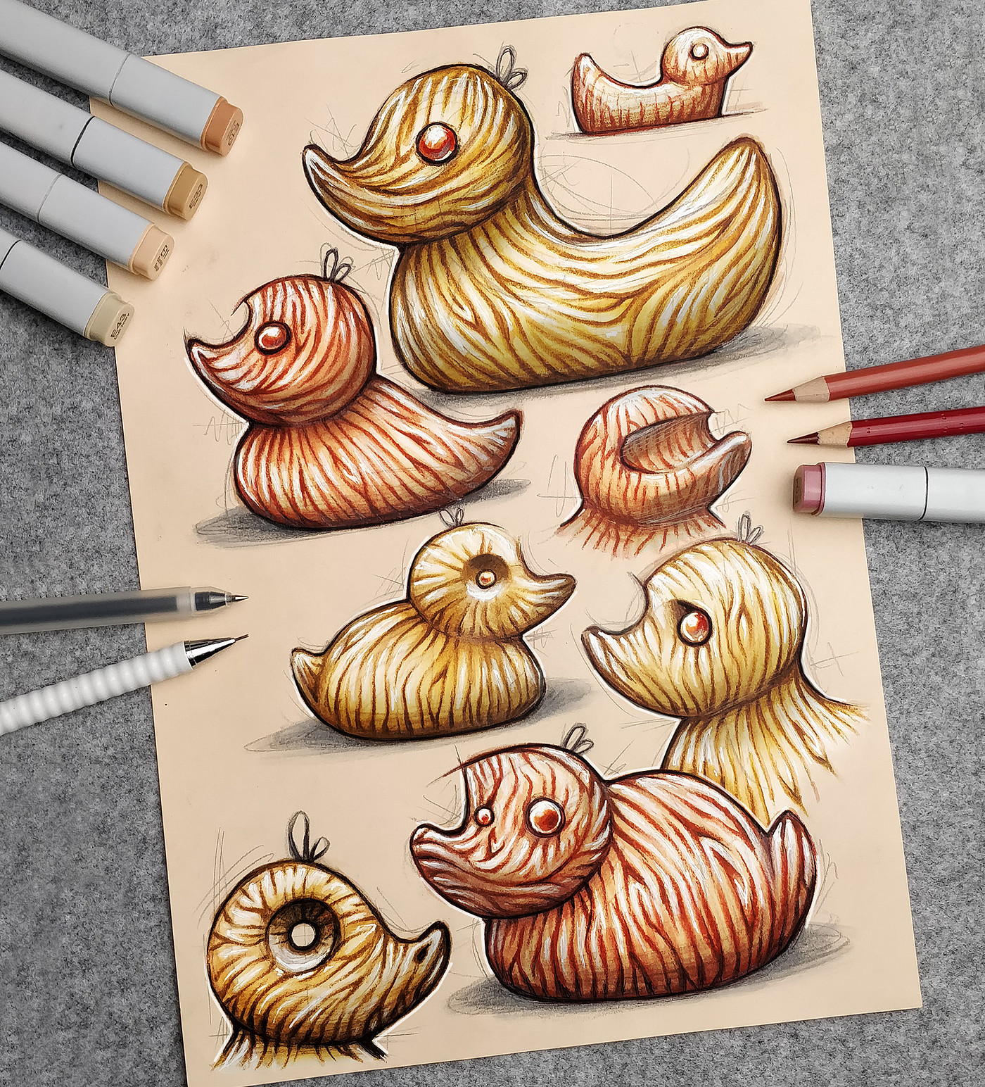 Hand drawn，marker pen，product design，