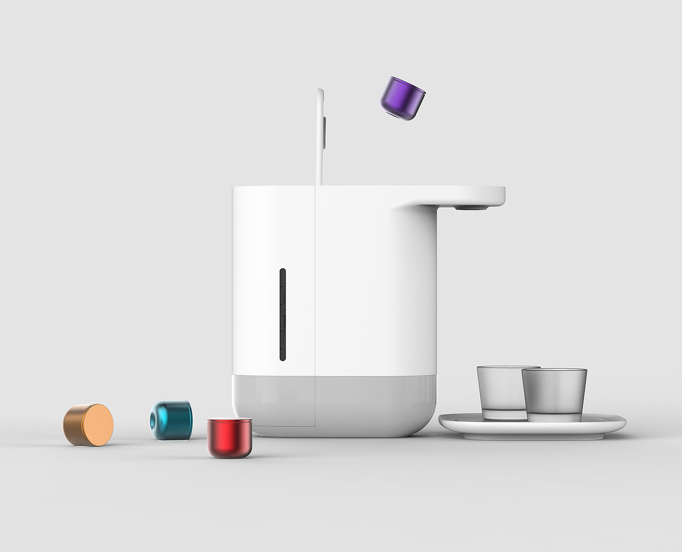 white，Capsule coffee machine，Caffe D'Amore，