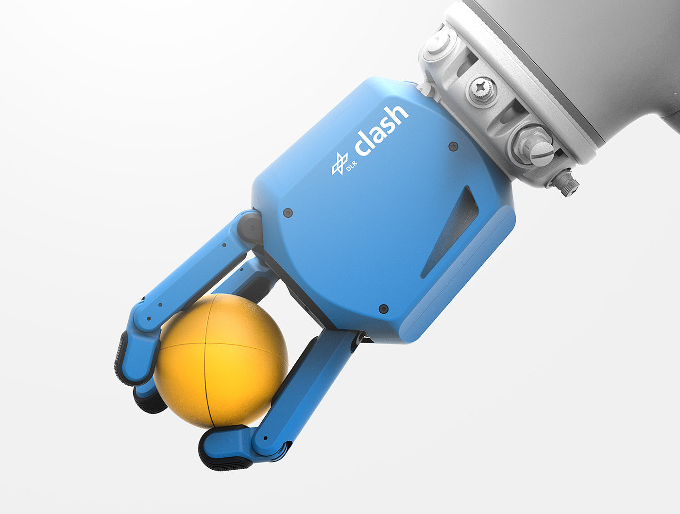 DLR，clash，3D simulation，experiment，Demonstrator，manipulator，blue，