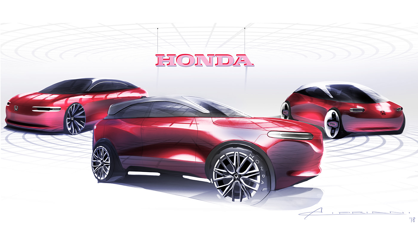sketch，Design，automobile，Honda，honda，