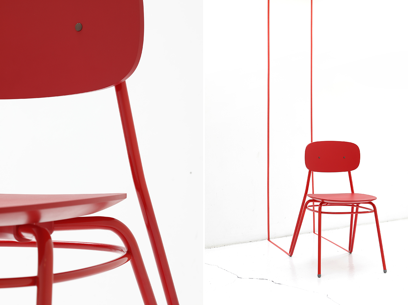红色，椅子，Moth chair，